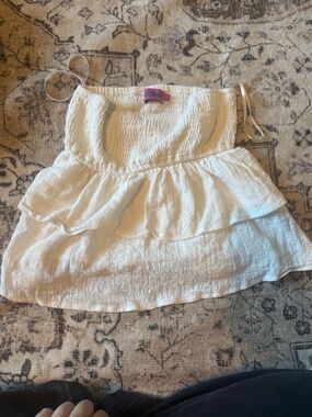 Edikted White Flutter Halter top in white size S